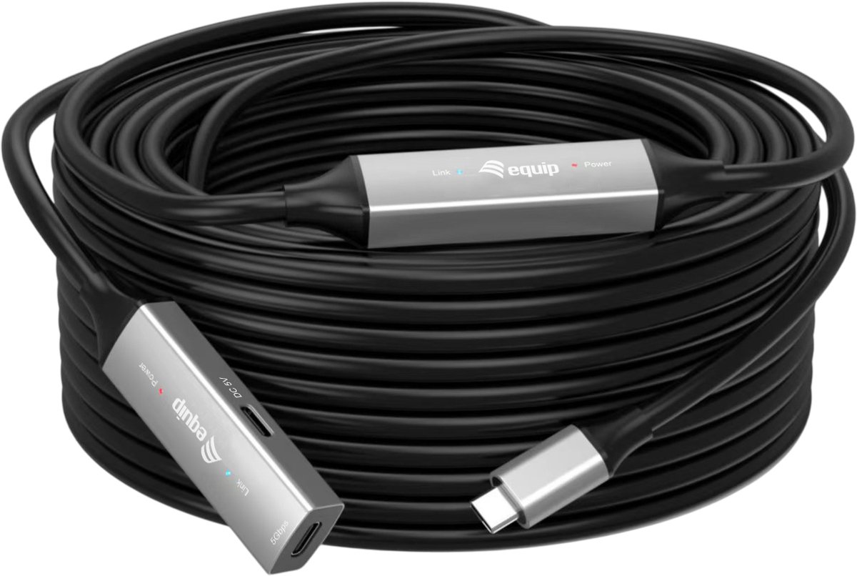 Equip 133357 USB-kabel USB 3.2 Gen 1 (3.1 Gen 1) 10 m USB C Zwart