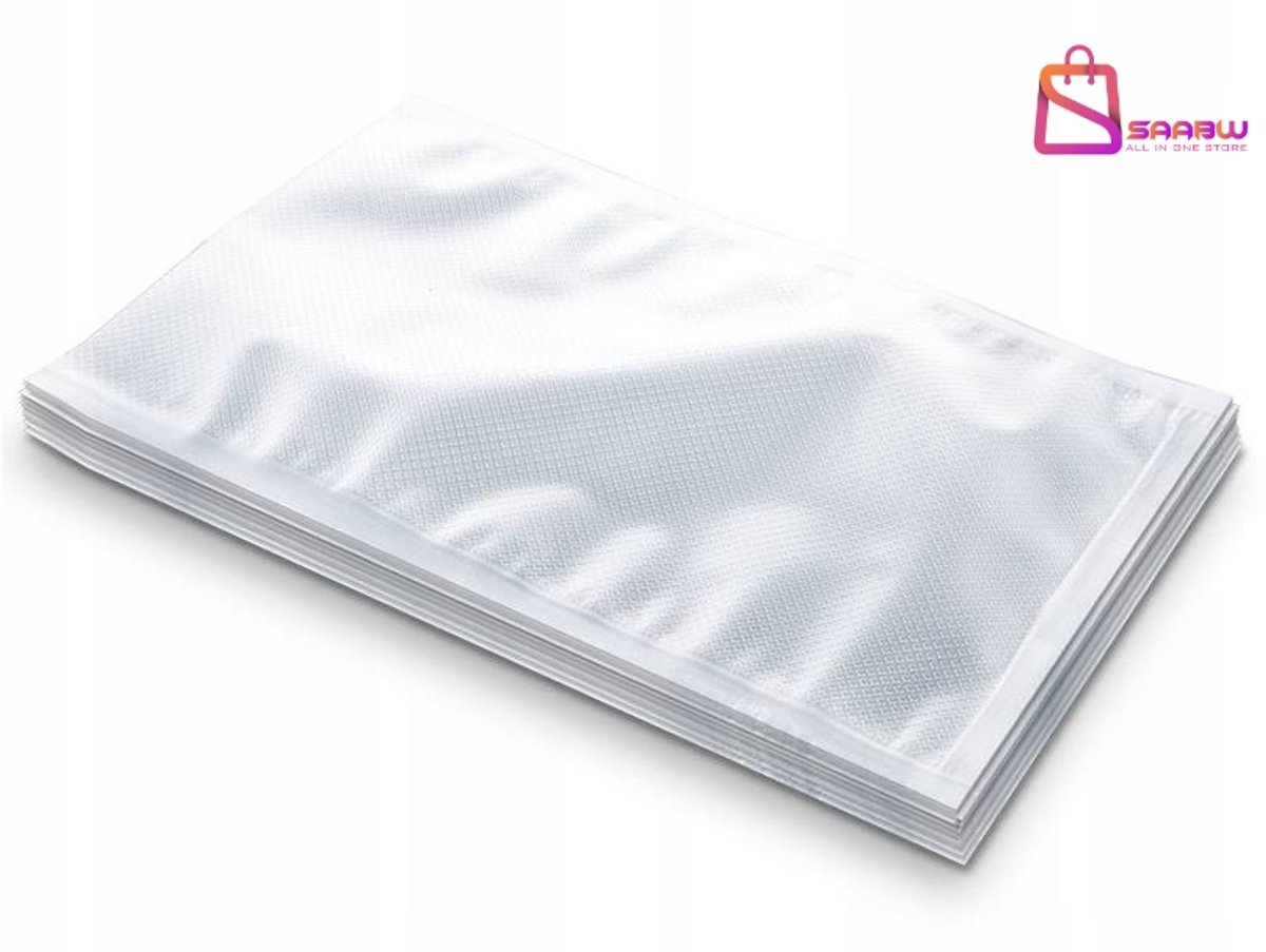Vacuumzakken – 20 x 30 cm – Set van 50 stuks – Geschikt voor Vacumeermachines – vacumeerzakken – vacuumzakken voedsel – foodsaver – vacumeermachine – 76713