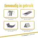 Gele mottenval met illustraties van de gebruiksaanwijzing. Met opschrift 'Eenvoudig in gebruik'.