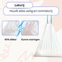 Lekvrij. Houdt alles veilig en rommelvrij. Deze zakken zijn 40% dikker dan dunne voeringen.