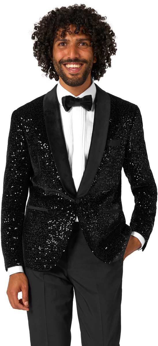 OppoSuits Deluxe Dinner Jacket - Black Sequins - Heren Blazer - Glitter - Zwart - Colbert - Maat EU 50