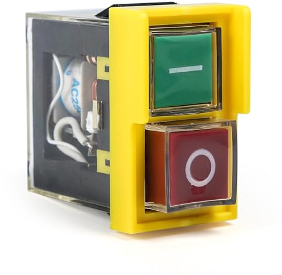 Veiligheidsschakelaar 230V - Aan/Uit Drukknop voor Machines en Tuinmachines - IP55 Waterdicht