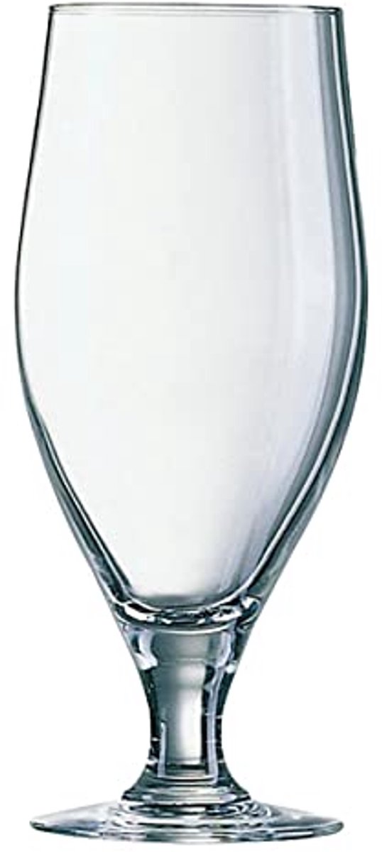 Biertulp 380 ml - Set van 6 glazen - Transparant, Vaatwasserbestendig