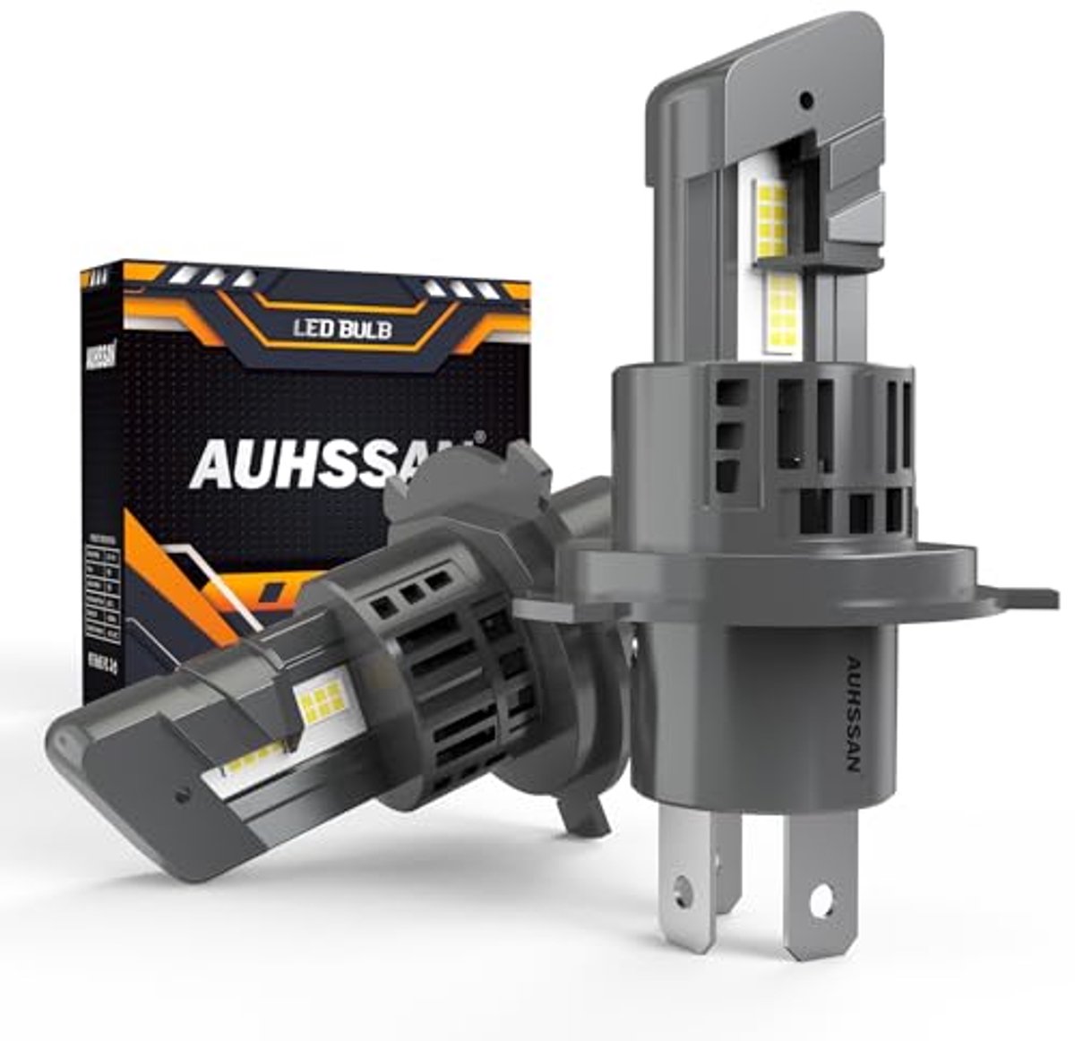 H4 LED-Autolampen 100W - 20.000 Lumen, 6500K Koudwit - Ultra Helder - 1:1 Halogeen Formaat - Plug and Play - Geen Adapter Nodig (2 Stuks)