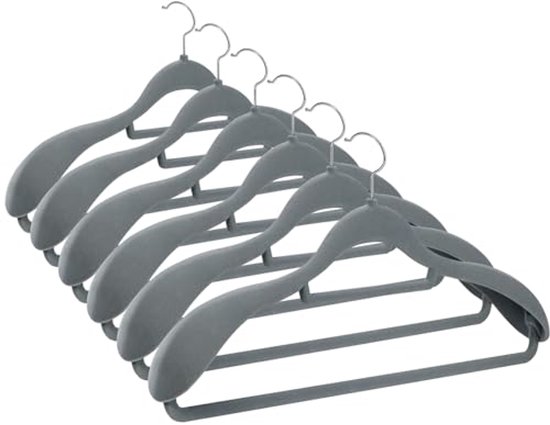 SONGMICS Set van 20 fluwelen hangers, 41,5 cm breed, ruimtebesparend