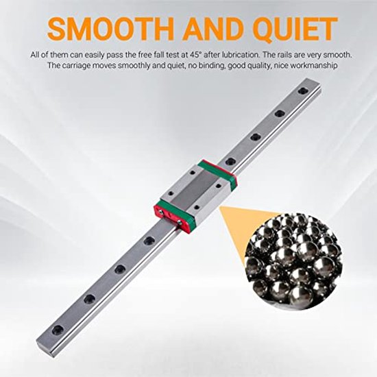 Mini lineaire geleiderails met MGN9H draagblok - 300/350/400/500/550 mm ...