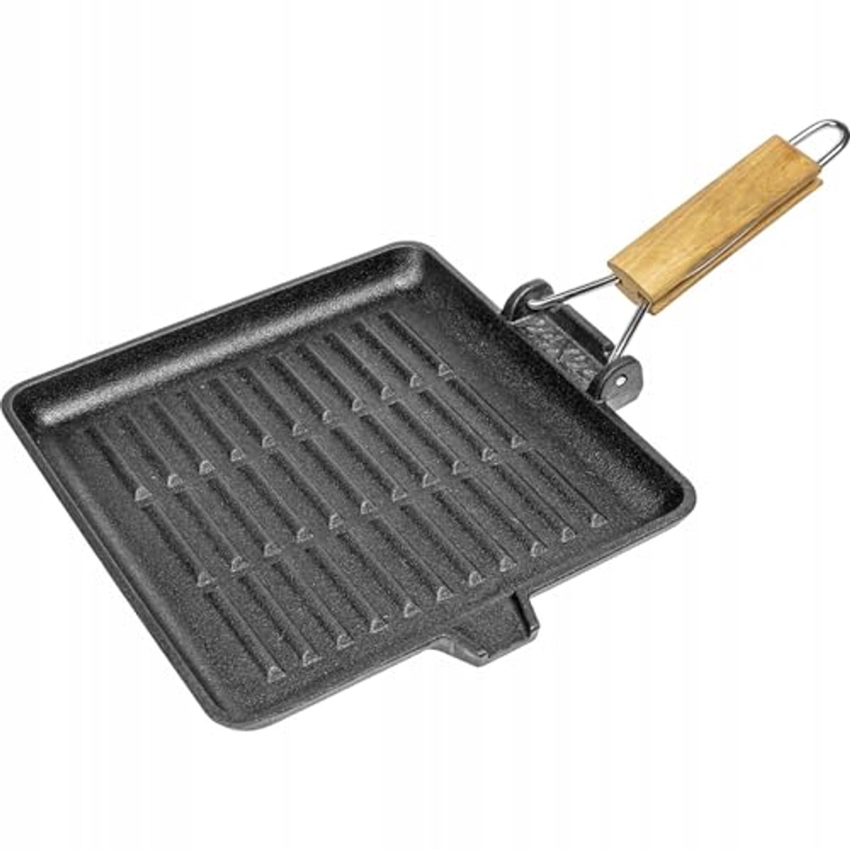 Vierkante Gietijzeren Grillpan voor Perfecte Grillgerechten