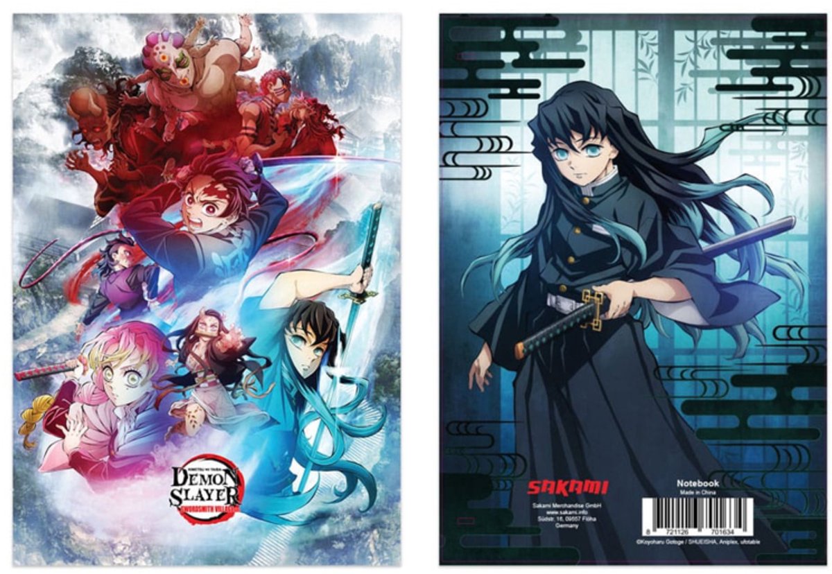 Sakami Merchandise Demon Slayer: Kimetsu no Yaiba Notebook Stationery