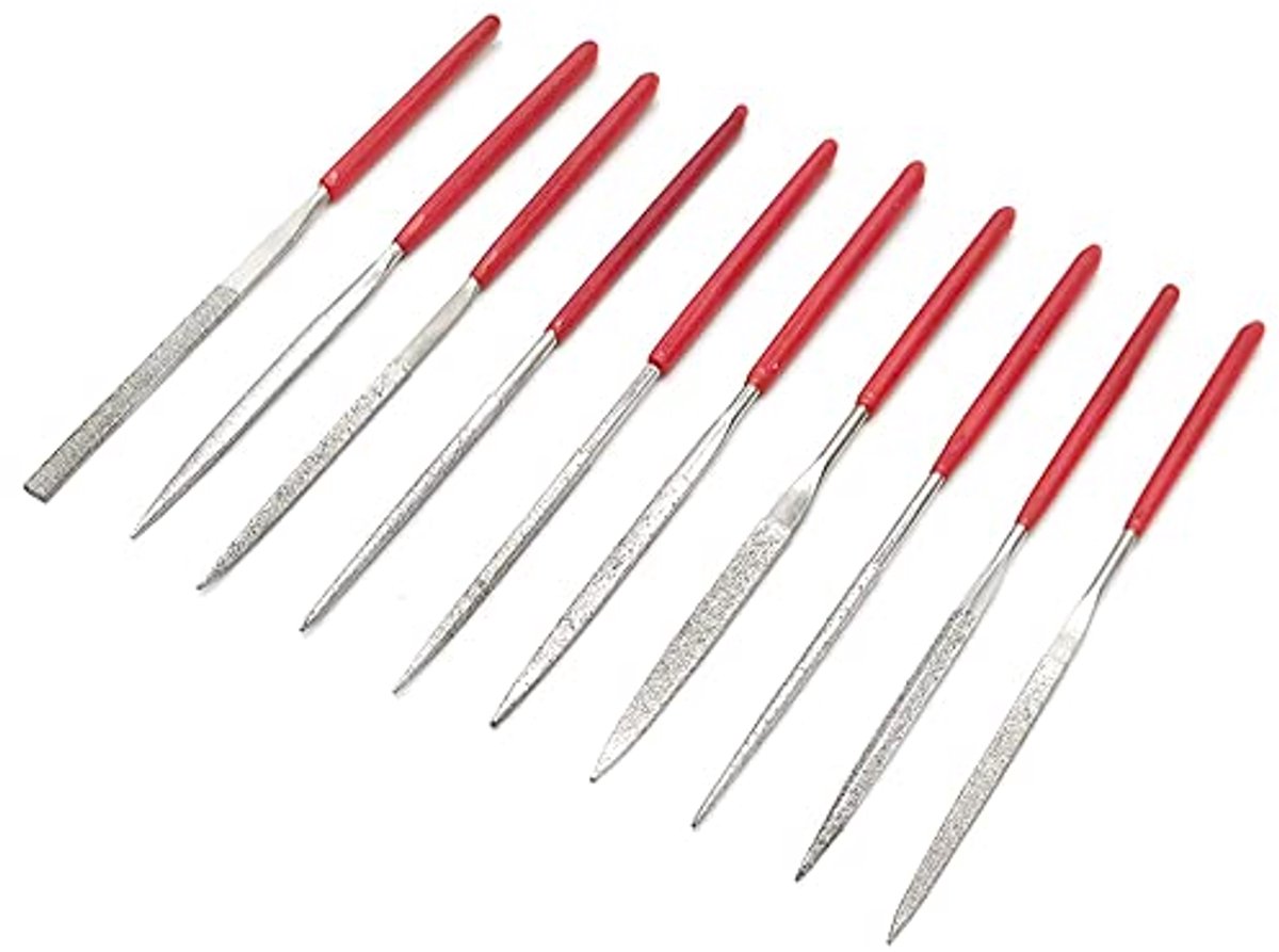 10 Stuks Mini Diamant Naaldvijl Set voor DIY en Houtsnijwerk