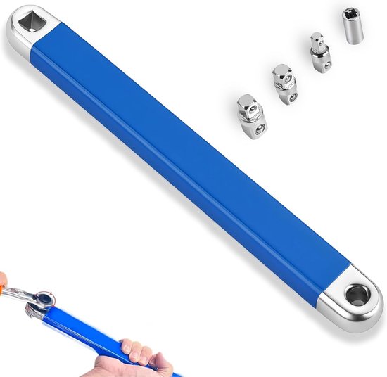 Impact Bestendige Offset Steeksleutelset - Ratchet Extension met 1/2" 1/4" en 3/8" Inch Drive Adapters - Professioneel Gereedschap
