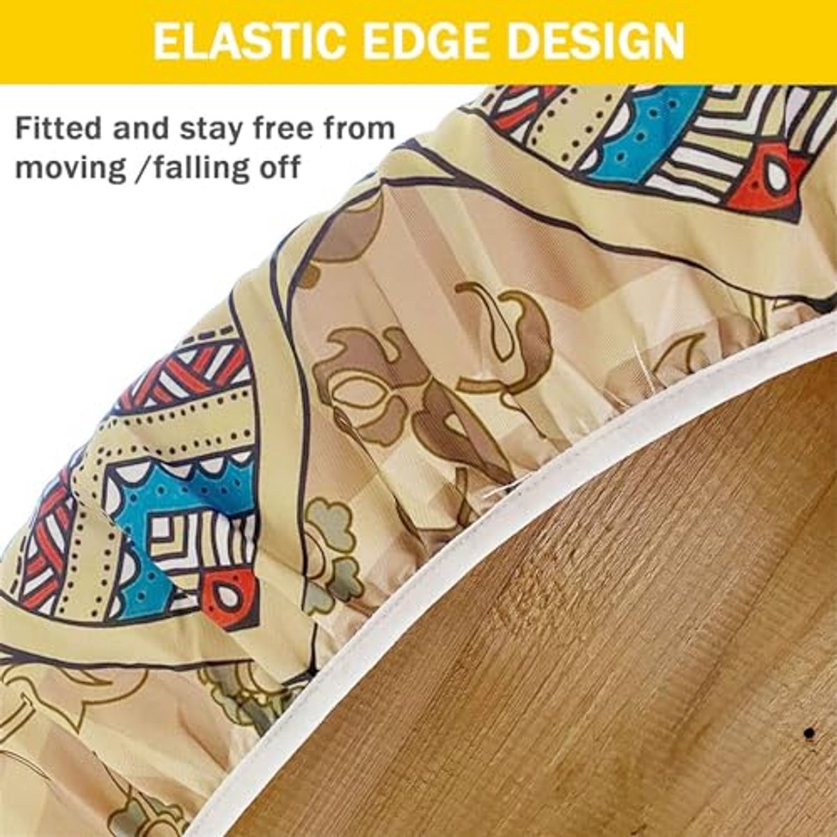 Ronde Tafelkleed 70 cm - Vlekbestendig, Wasbaar en Waterdicht met Elastische Rand