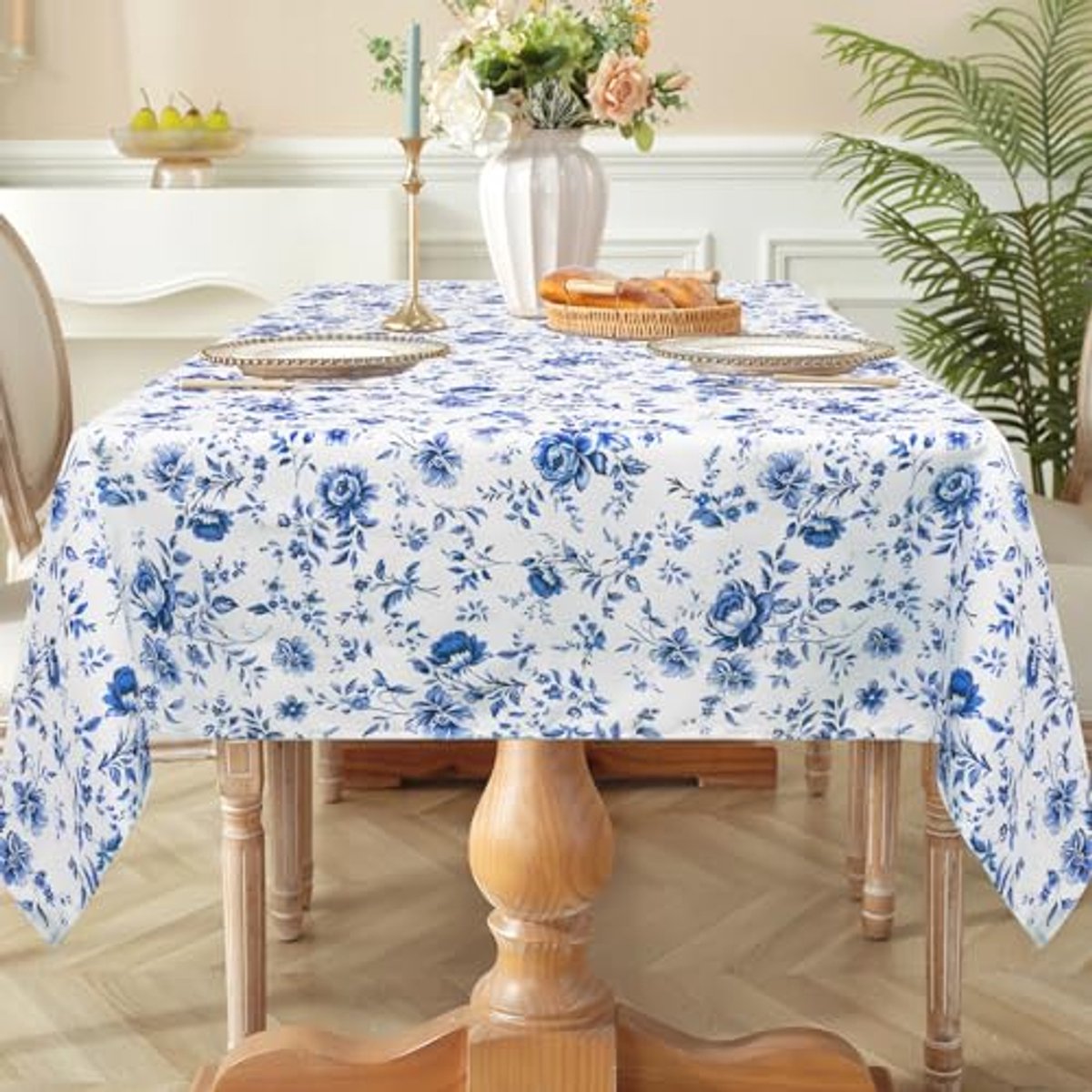 Tafelkleed Waterverf Bloemen Print Wasbaar 140 x 180cm