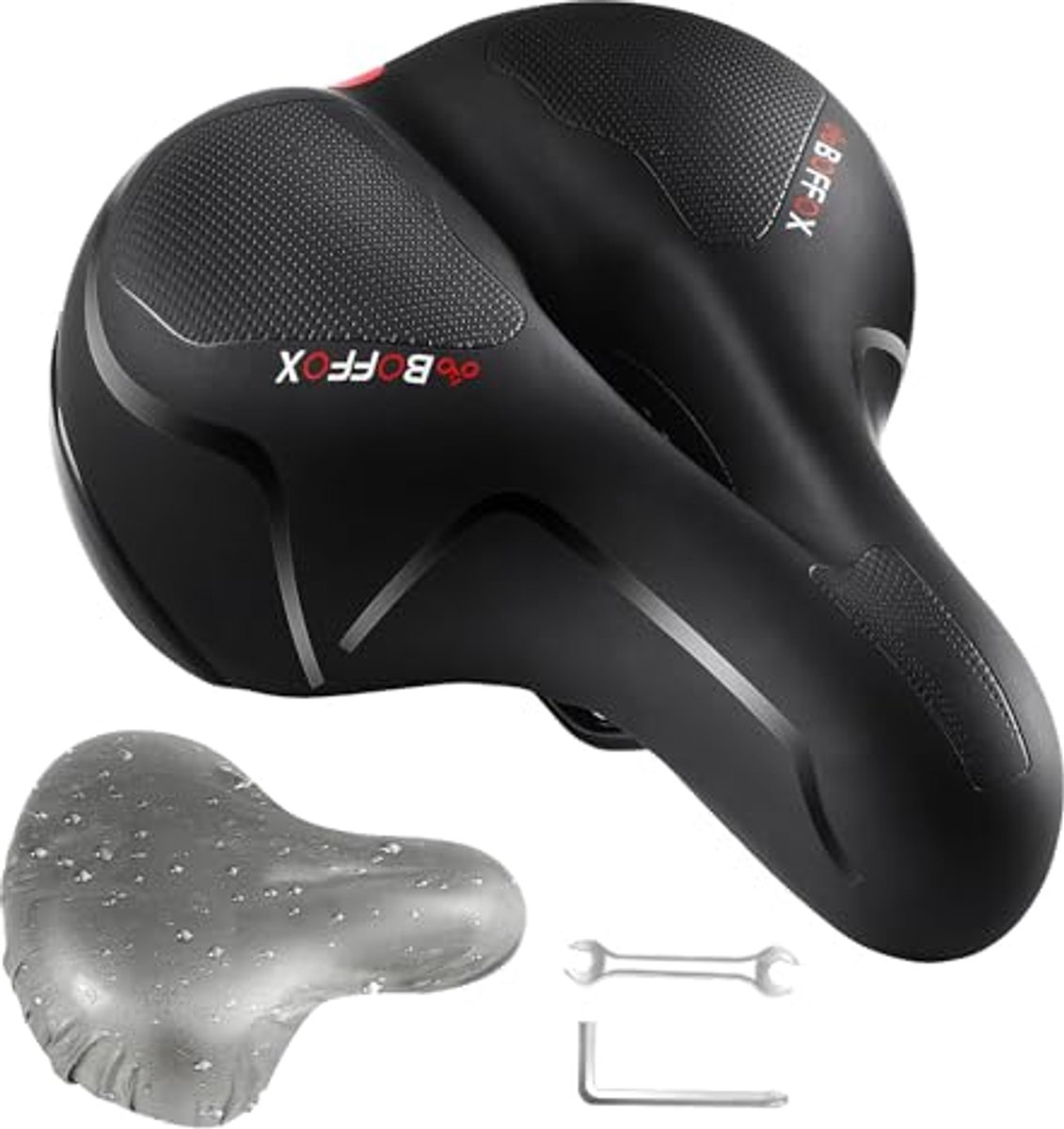 Comfortabel Fietszadel voor Heren en Dames - Zacht Ergonomisch Gelfietszadel voor MTB, Racefiets en Trekking