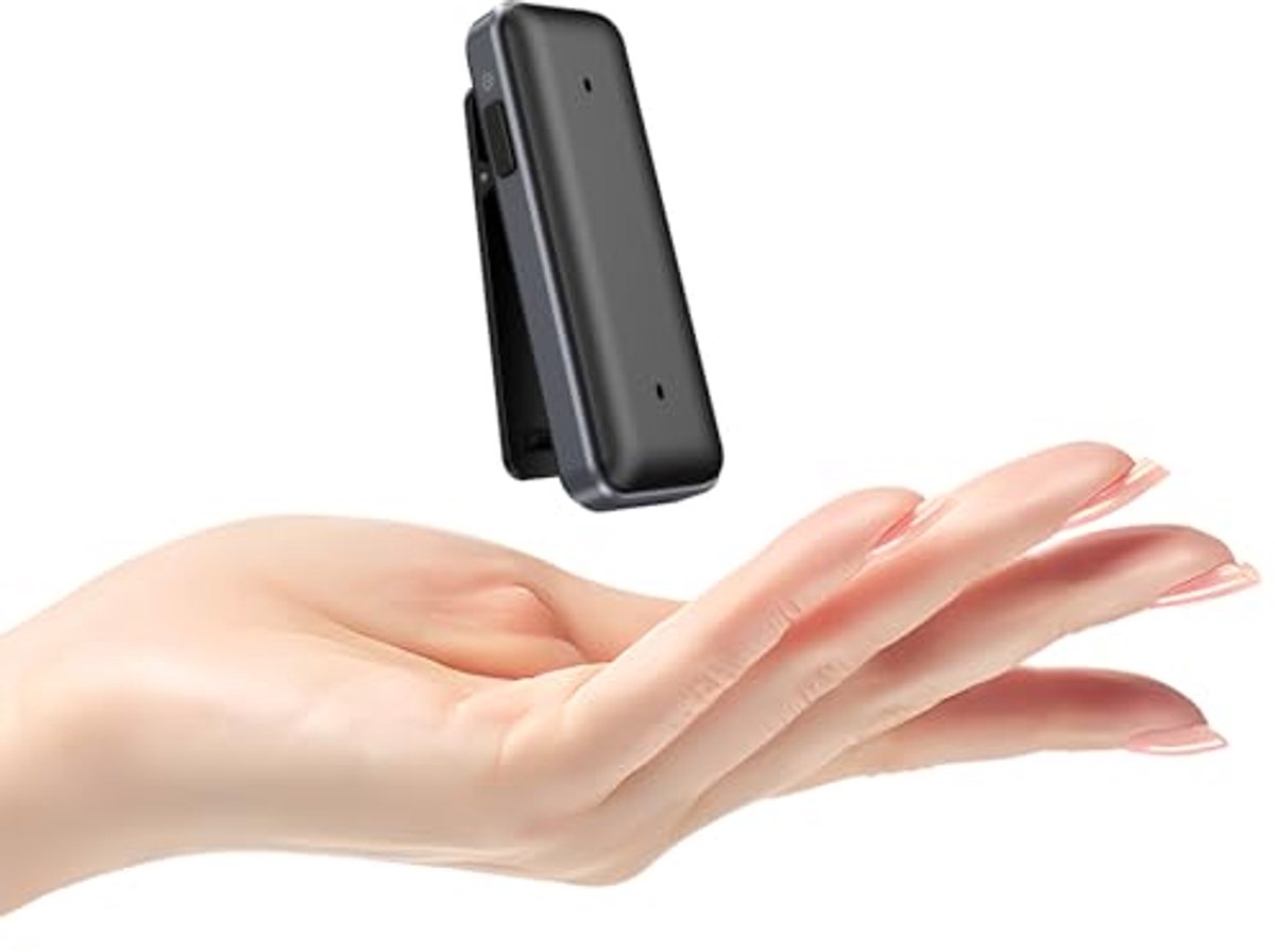 Mini Dicteerapparaat met 64GB Geheugen en Geluidsreductie - Ideaal voor Opnamen van Lezingen, Interviews en Vergaderingen