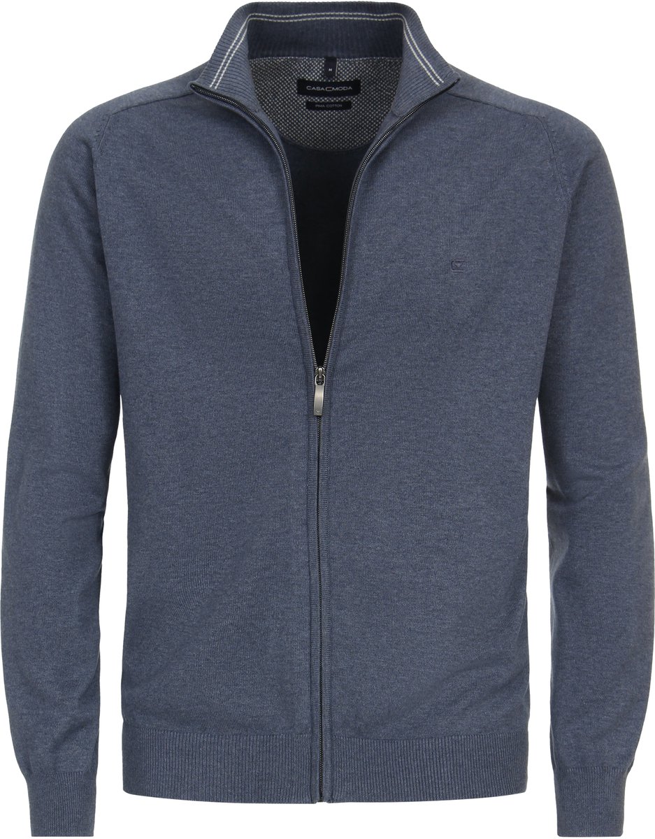 Casa Moda Vest Zip Blauw - Maat 4XL - Heren