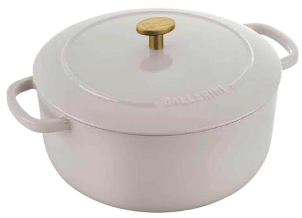 Ovenschotel rond, geëmailleerd gietijzer, 24 cm, 4 l, Ivoorwit
