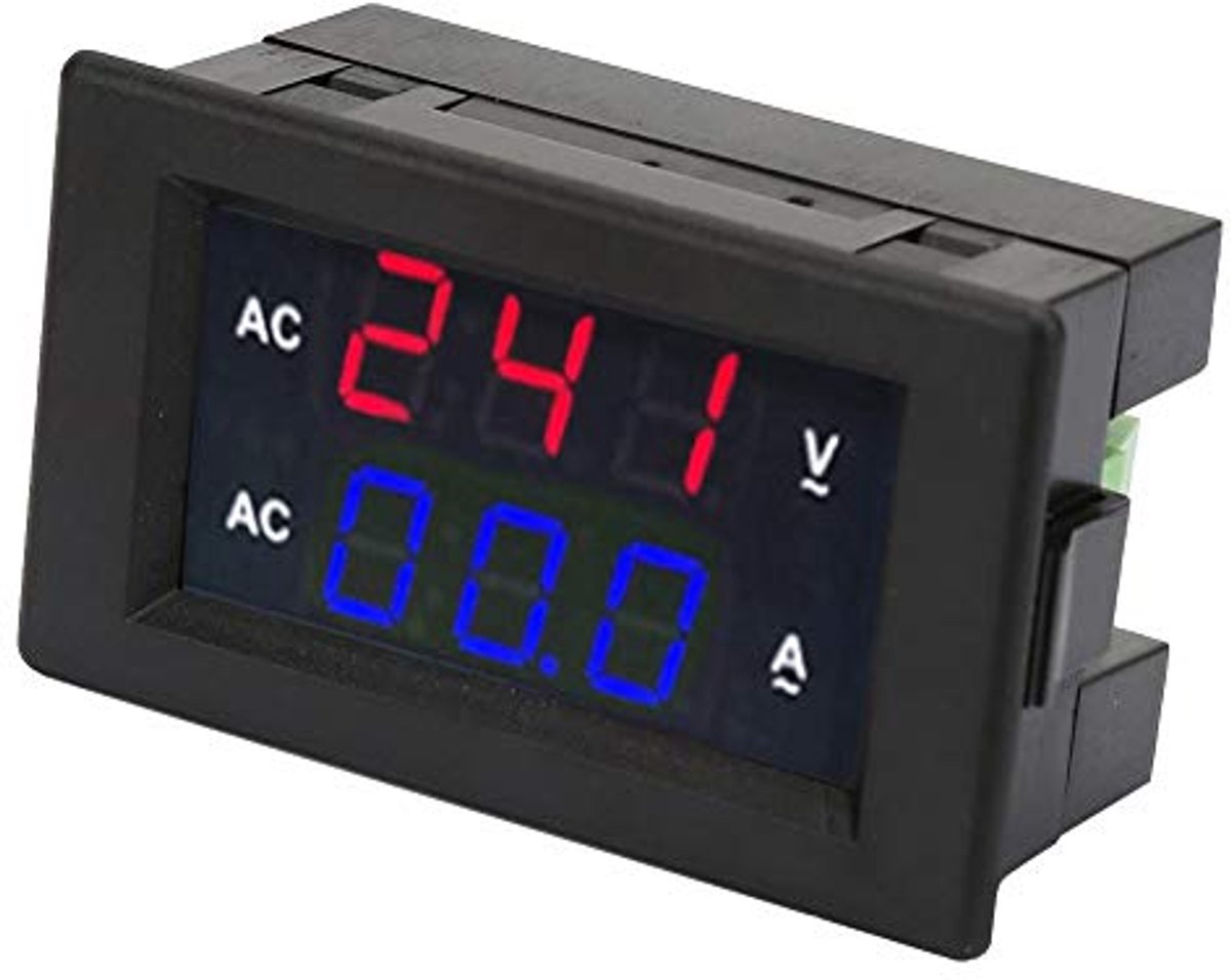 Digitaal 2 In 1 AC Stroom Volt meter | LED Display | 100-300V en 0-50A