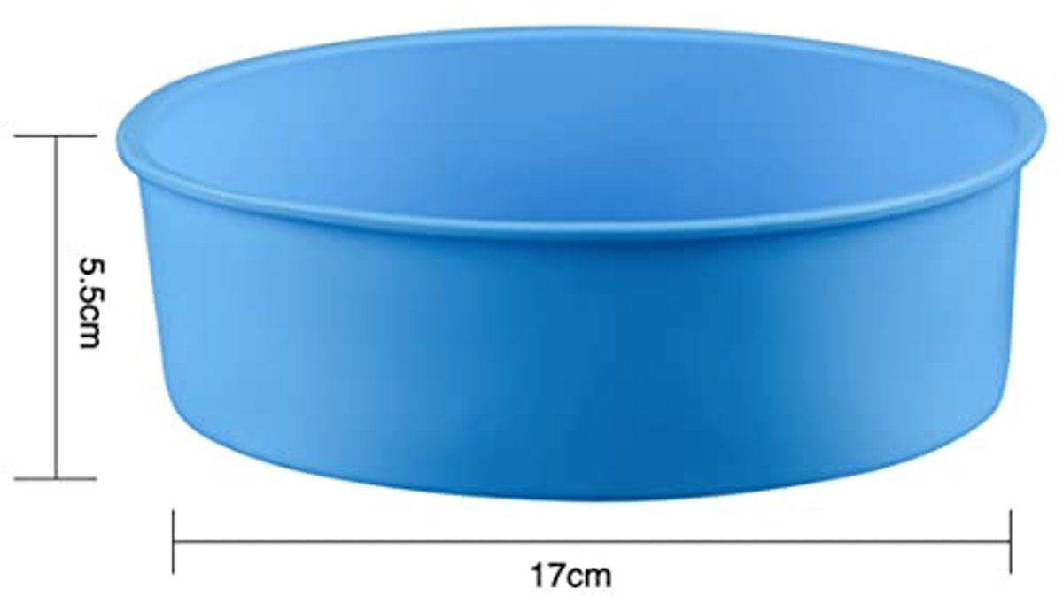 Ronde Siliconen Taartvorm 17 cm - Flexibele Bakvorm voor Taart en Gebak