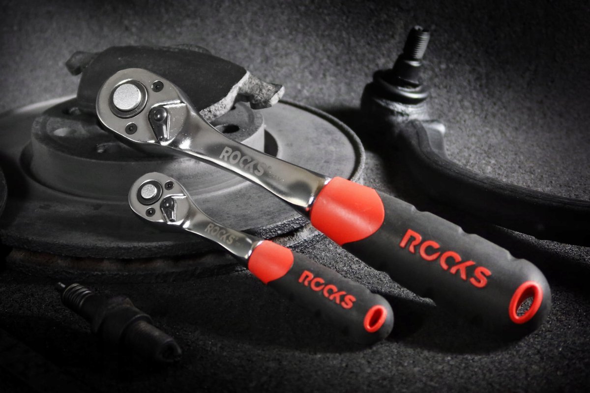 Rooks Ratel 1/4" 72T Gebogen - Professioneel Gereedschap