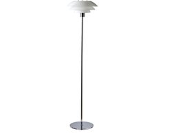 Dyberg Larsen Staande Lamp Dl31 Opal 133 Cm G9 Staal 5w Wit