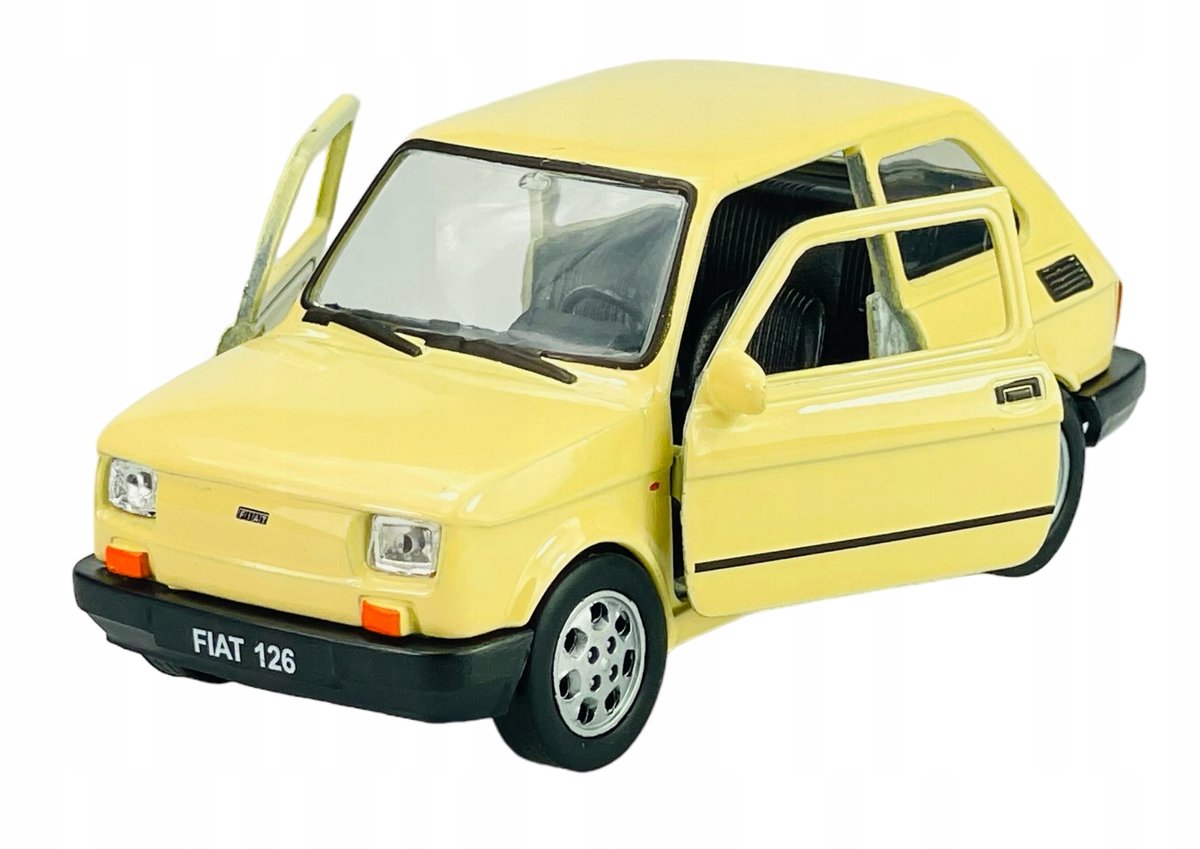 Welly Fiat 126p Maluch 1:34 legendarische auto PRL - Metaal