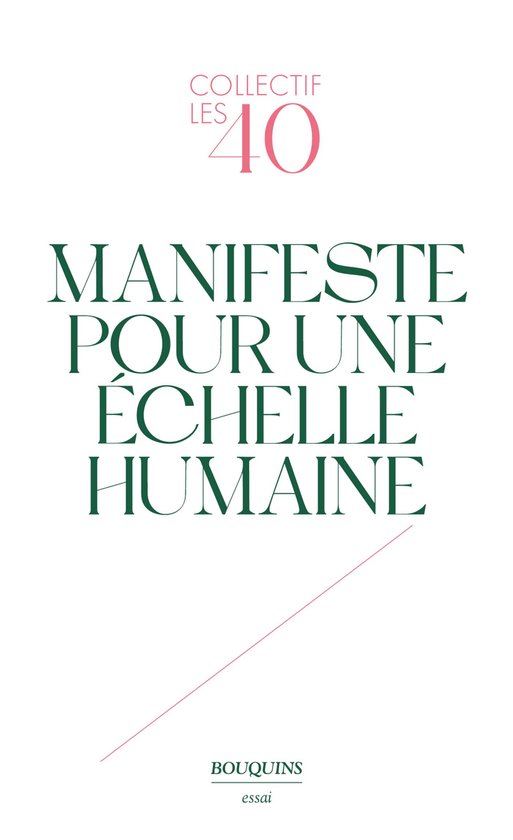 Essai - Manifeste pour une échelle humaine - cover