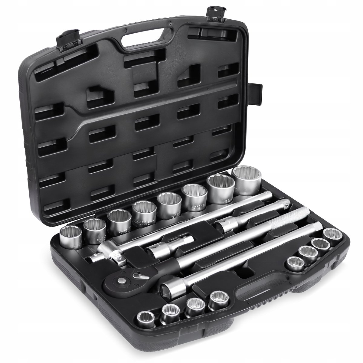 Professionele Dopen- en Ratelset 3/4" 21 Delen (19-50mm)