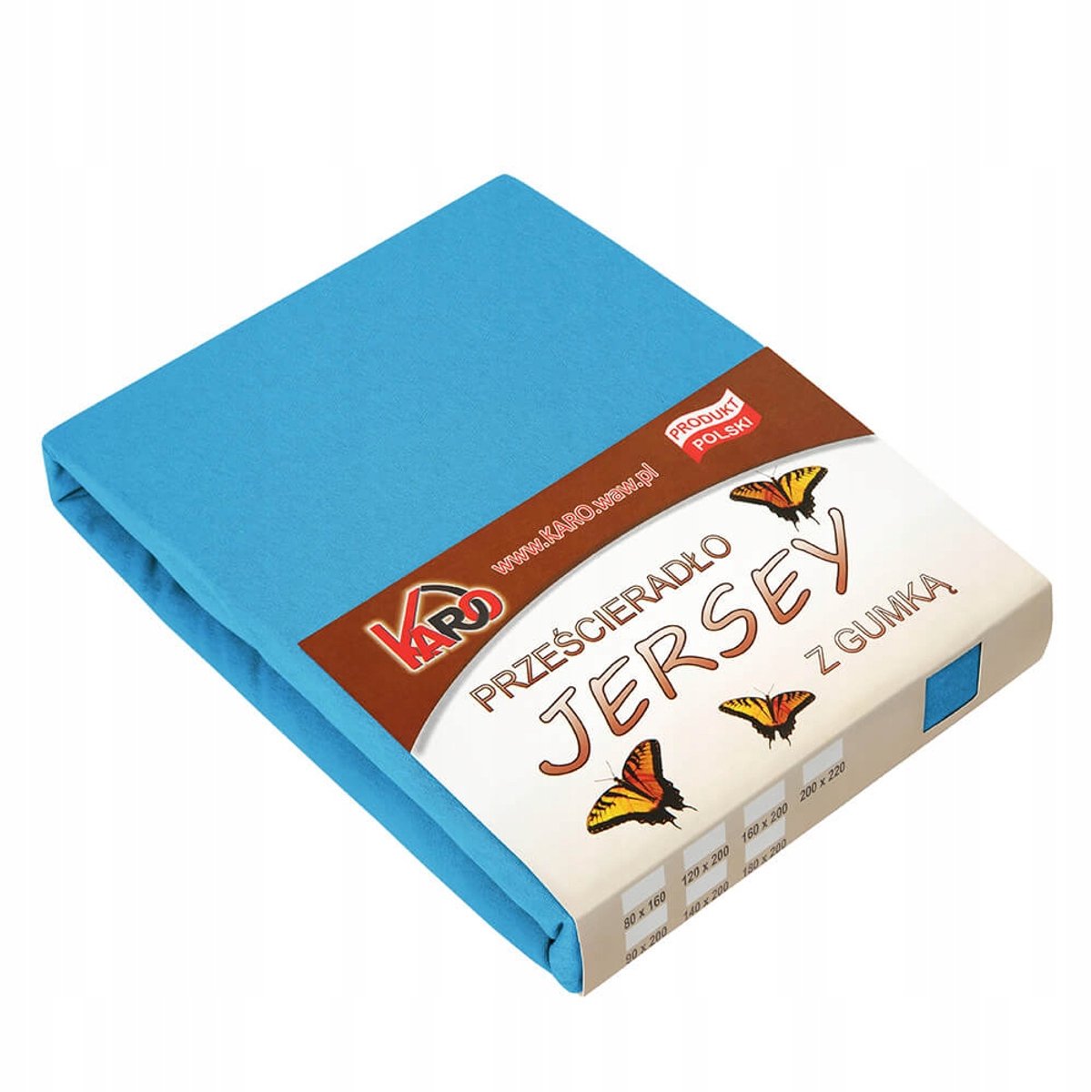 Jersey hoeslake met elastiek 200x220 cm turkoois