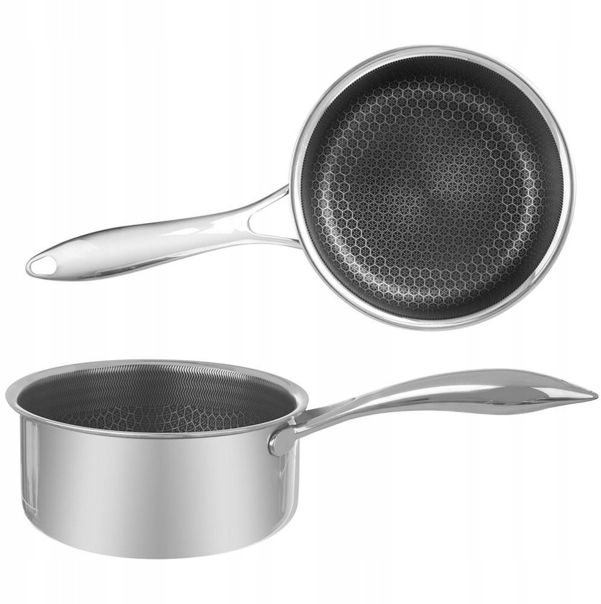 RVS steelpan KOOKCELL 16 cm, 1,5L - Anti-aanbak & Inductie