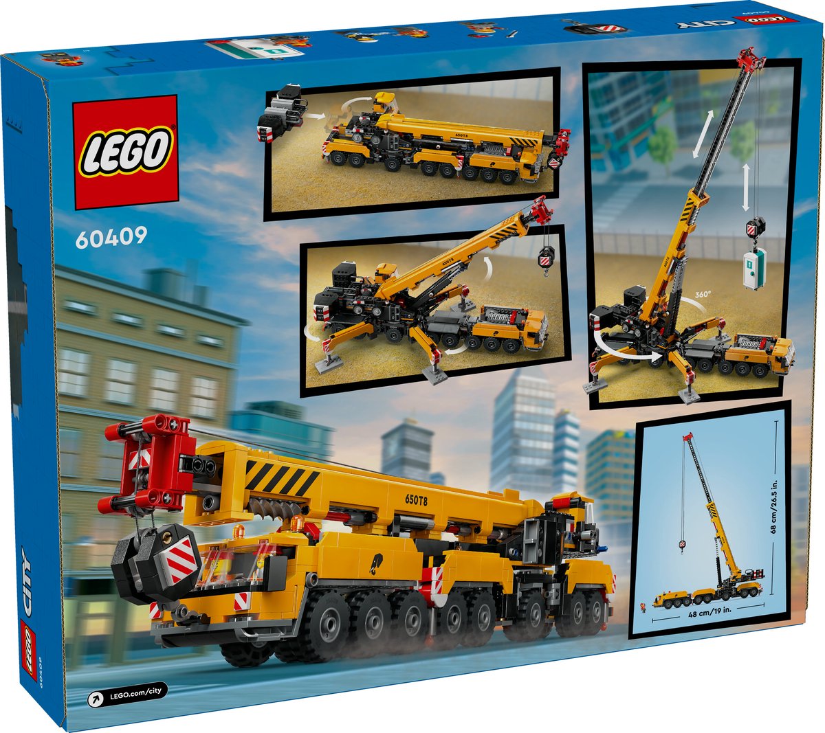 LEGO City Gele mobiele bouwkraan speelgoedset - 60409 — afbeelding 18