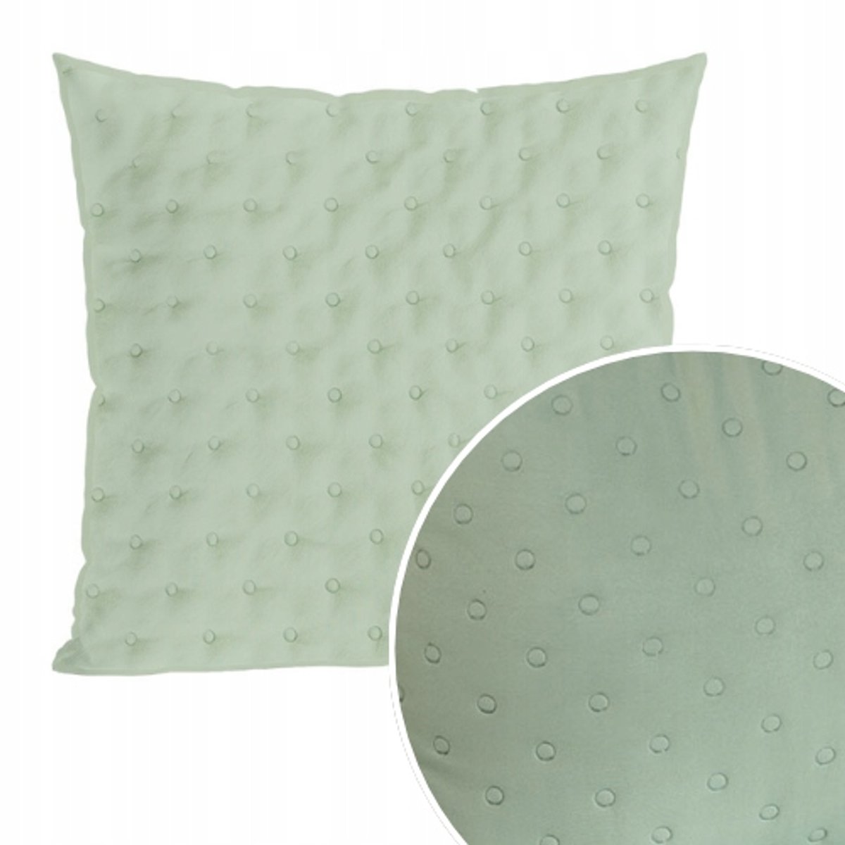 Decoratieve Kussenhoes lichtgroene stippen 40x40 cm