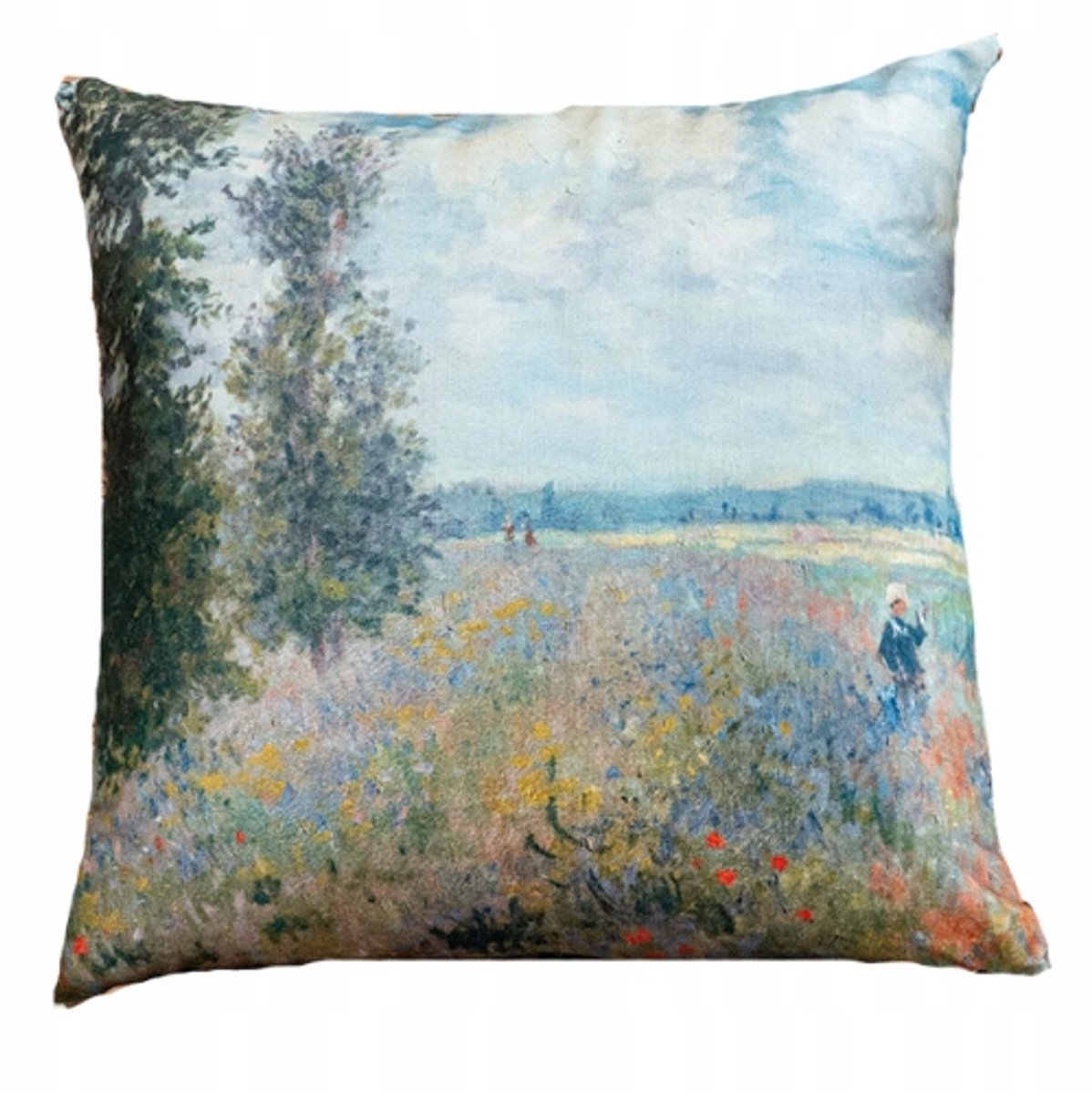 Kussenhoes Claude Monet Velours 40x40cm - Klaprozen
