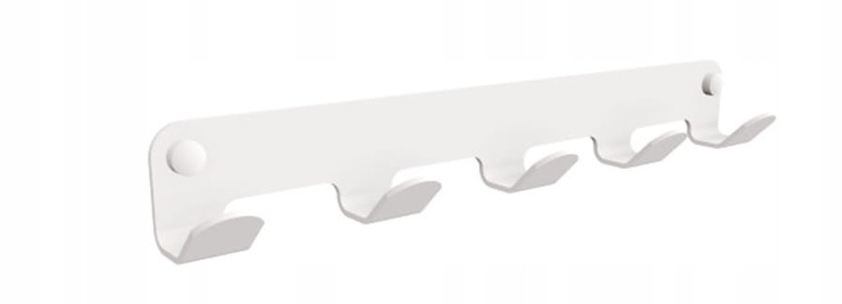 Andex Wandhaak RVS Wit 5 Haken 284mm