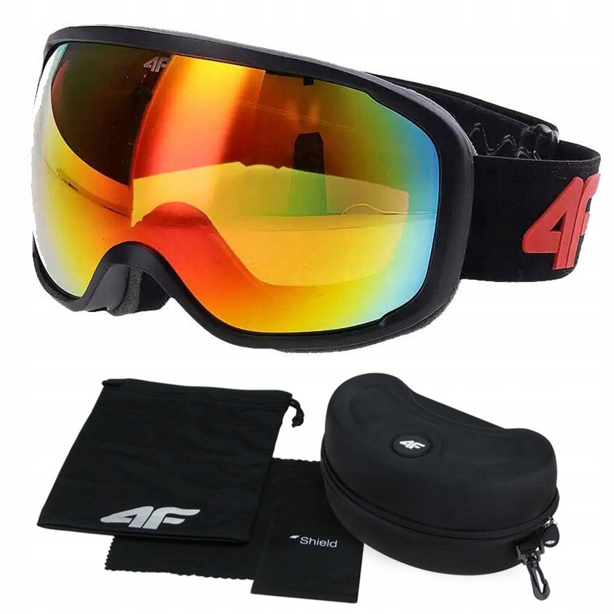 4F Kinder Skibril Anti-Fog UV400 Categorie 2 - Zwart