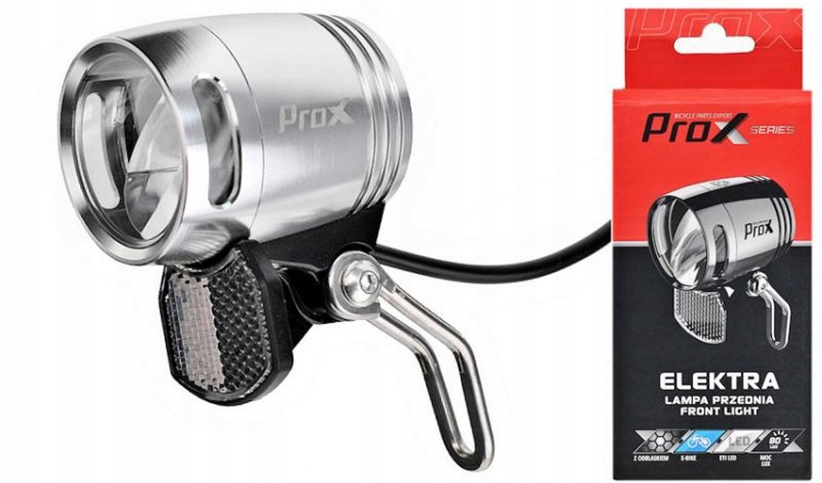 Prox Elektra E-Bike Fietslamp Voorzien van CREE LED, 80 Lux