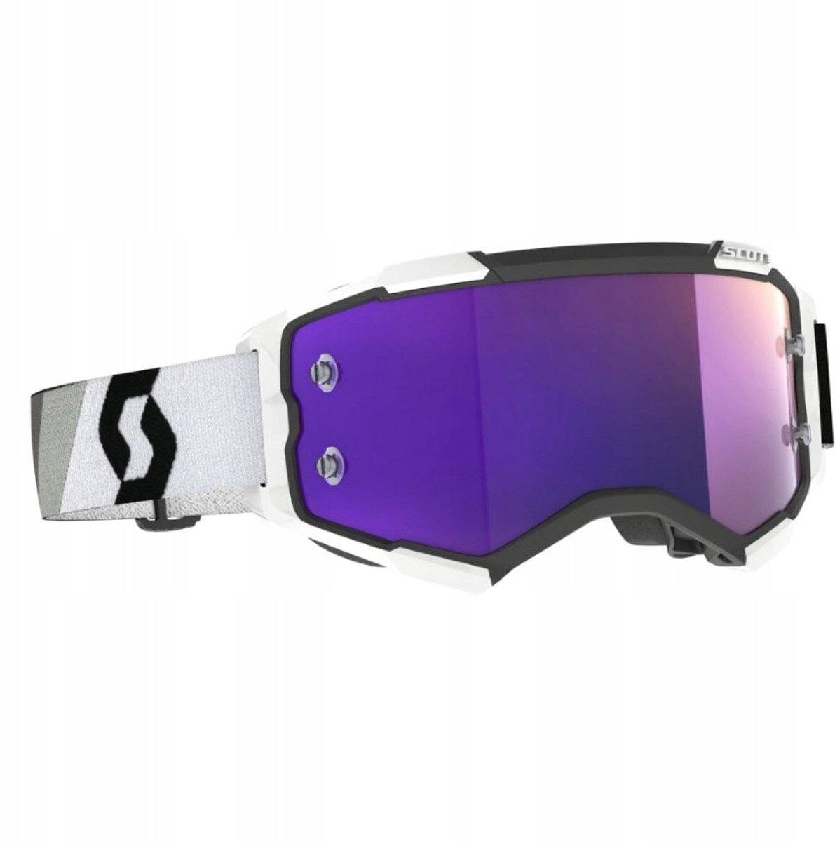 Scott Fury Premium Motocross Bril - Zwart/Wit/Paars