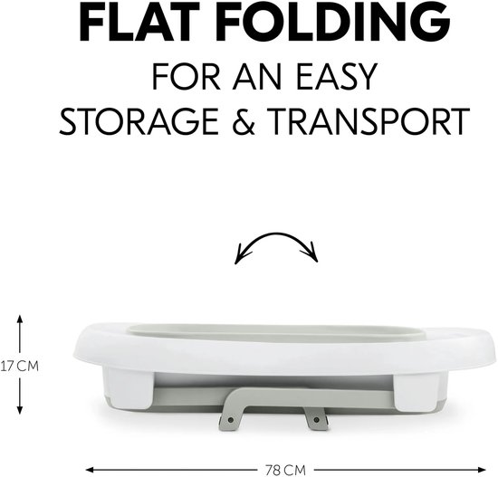 Hauck Wash n Fold L - babybadje - inklapbaar -White - Sage van Hauck — afbeelding 5