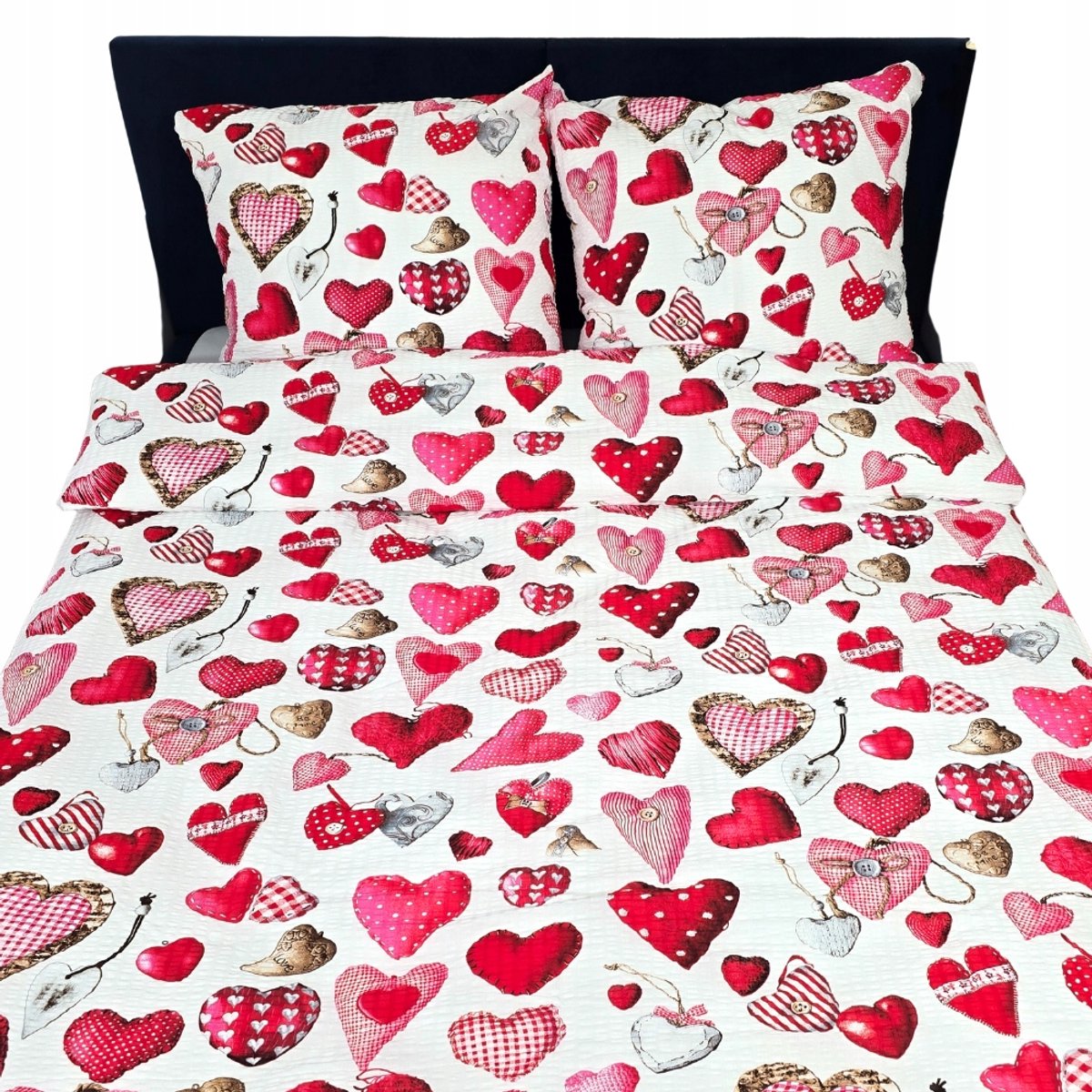 Kora Beddengoed 160x200cm met Hartjes - Nederlands Product