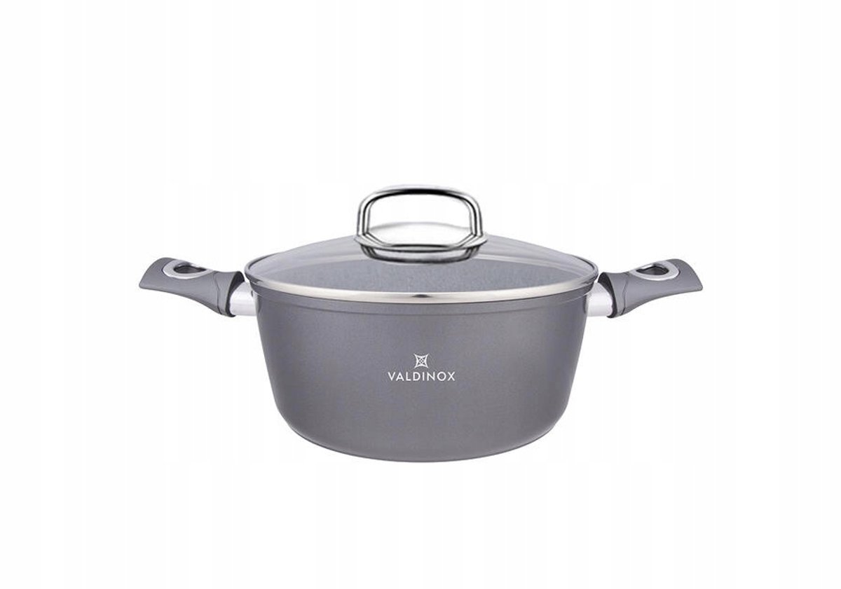 Valdinox Grand Kookpan 24cm met Glazen Deksel - 4L