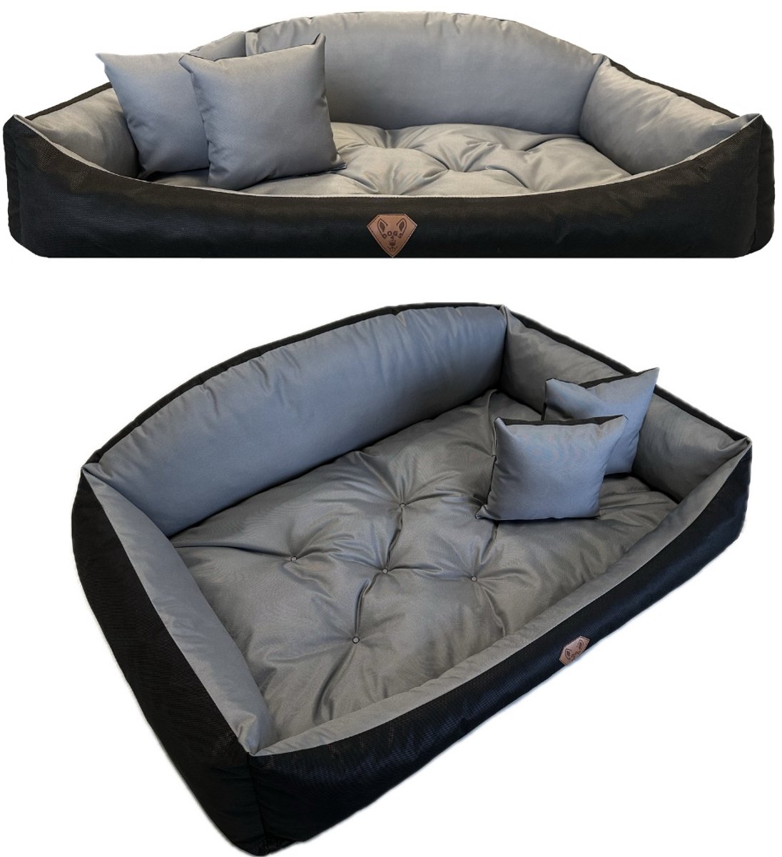 Comfortable Hondenkussen Bank 130x105cm voor Grote Rassen - Grijs