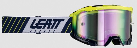 Leatt Velocity 4.5 Iriz Stripes Zwart Geel Crossbril -