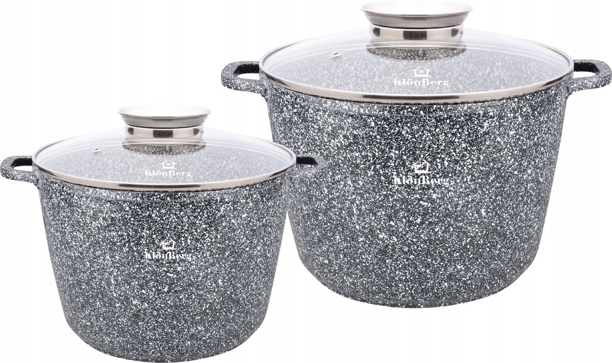 KlönBerg KB3910 Marmeren Pannenset 4 Delen - Non-stick