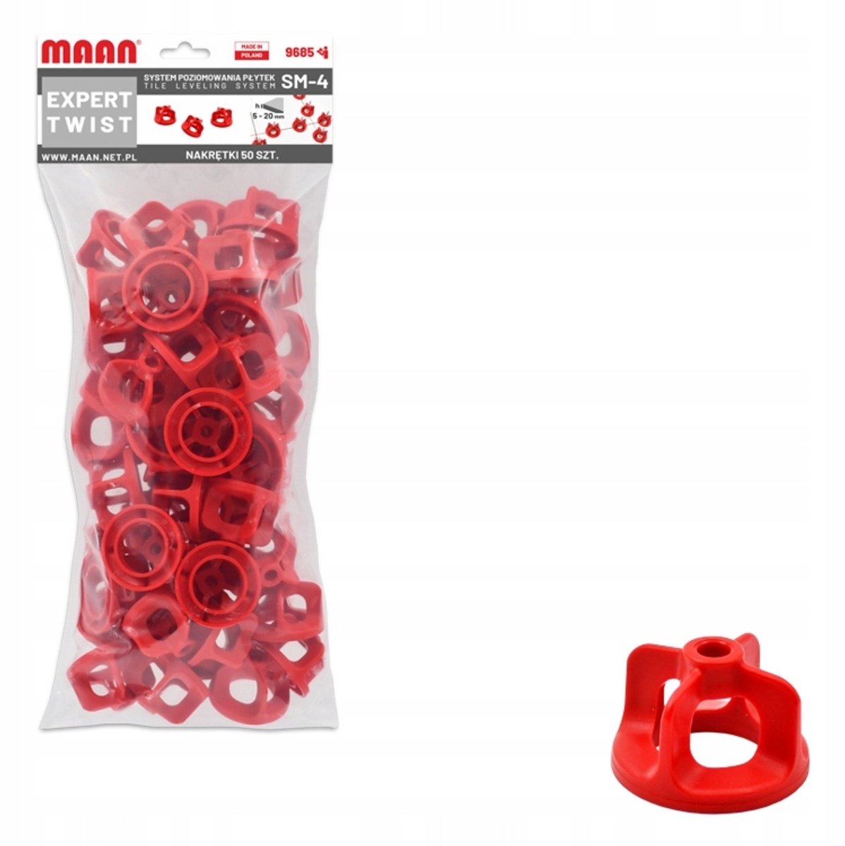 SM-4 EXPERT TWIST Tegelnivelleringssysteem - 50 stuks
