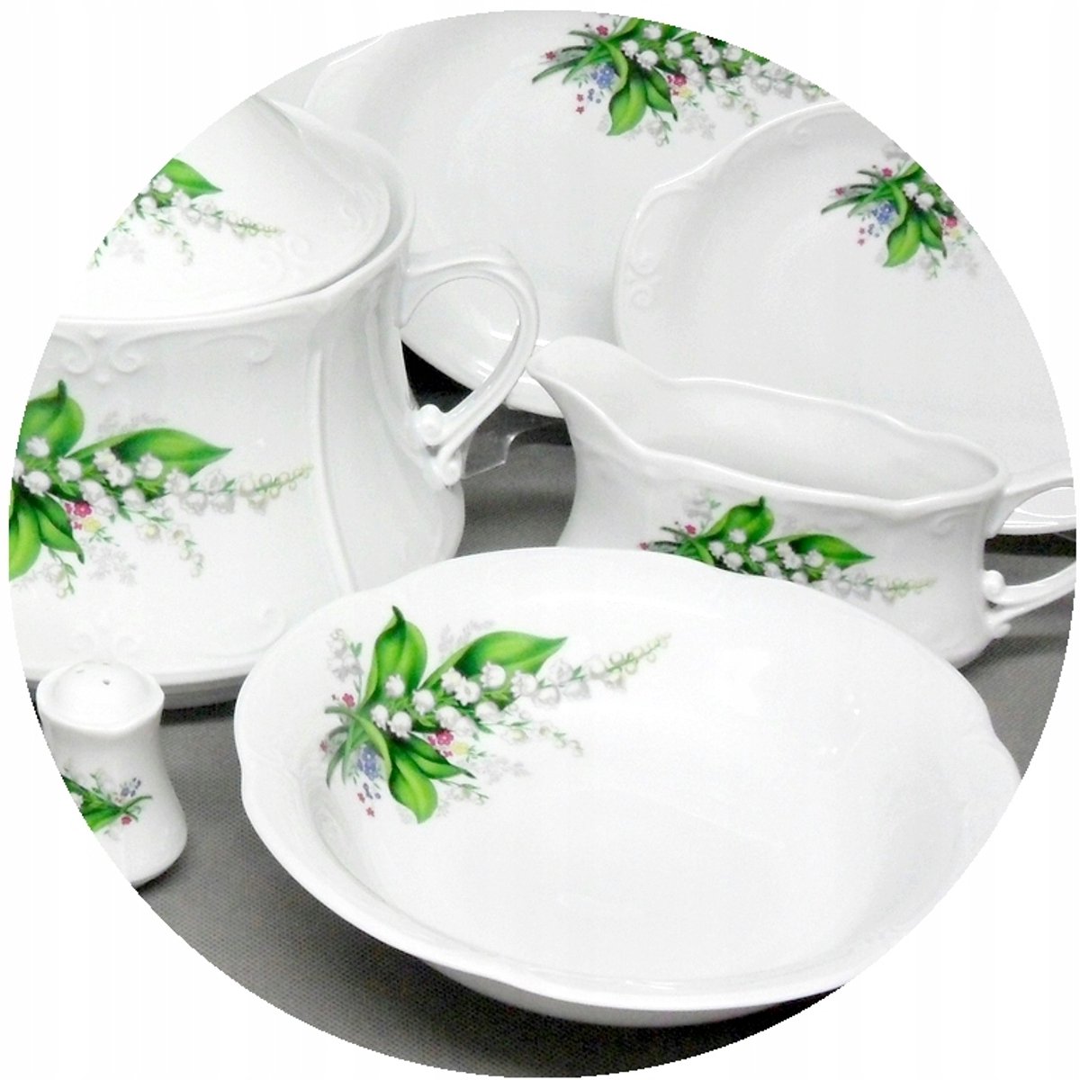 Kamélia Saladekom 26cm - Stijlvoll Porselein Kom van Malcer
