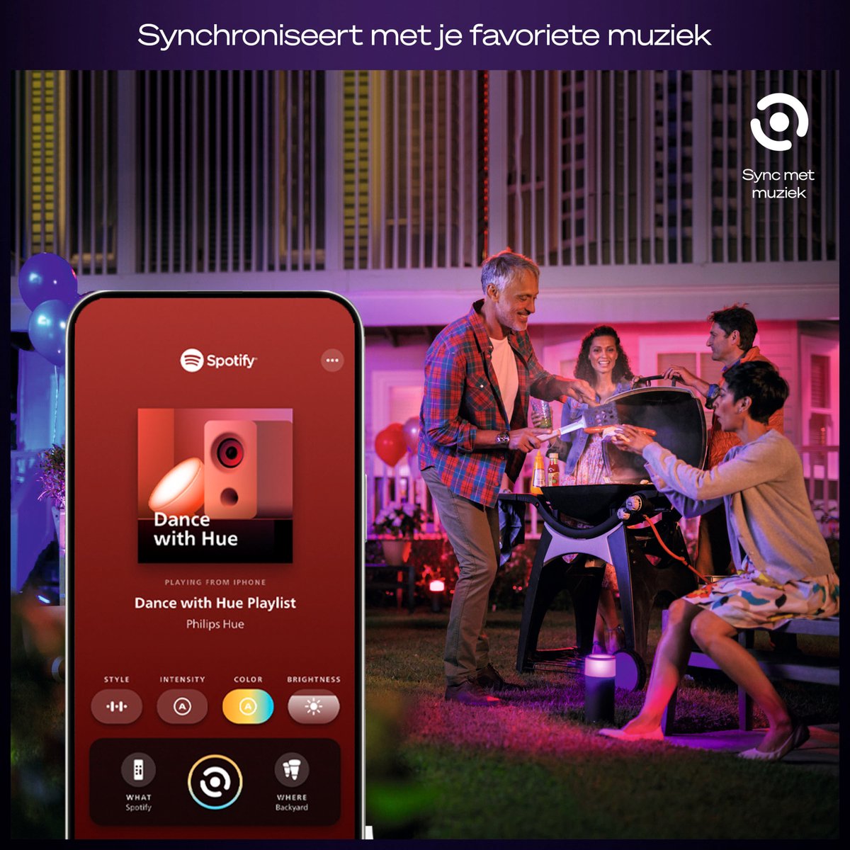 Philips Hue Festavia permanent - Witte snoer 18 m met 32 lampen - Wit en gekleurd licht met kleurverloop - Tot 50 lumen per lamp — afbeelding 7