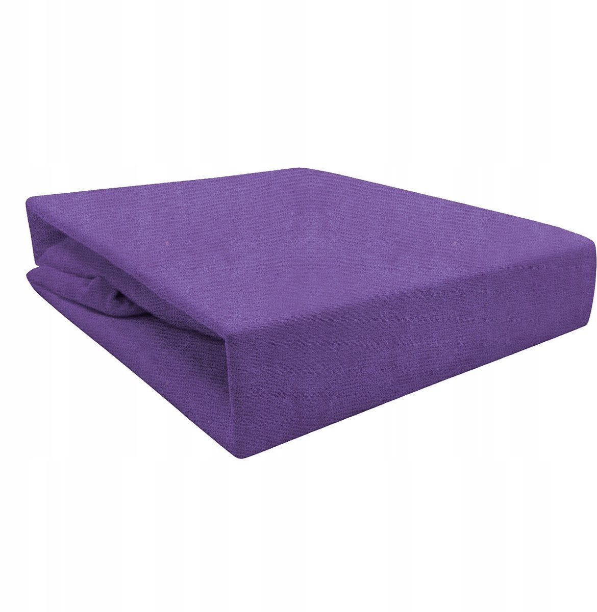 Badstof hoeslaken met elastiek 160x200 cm - Pruimkleurig