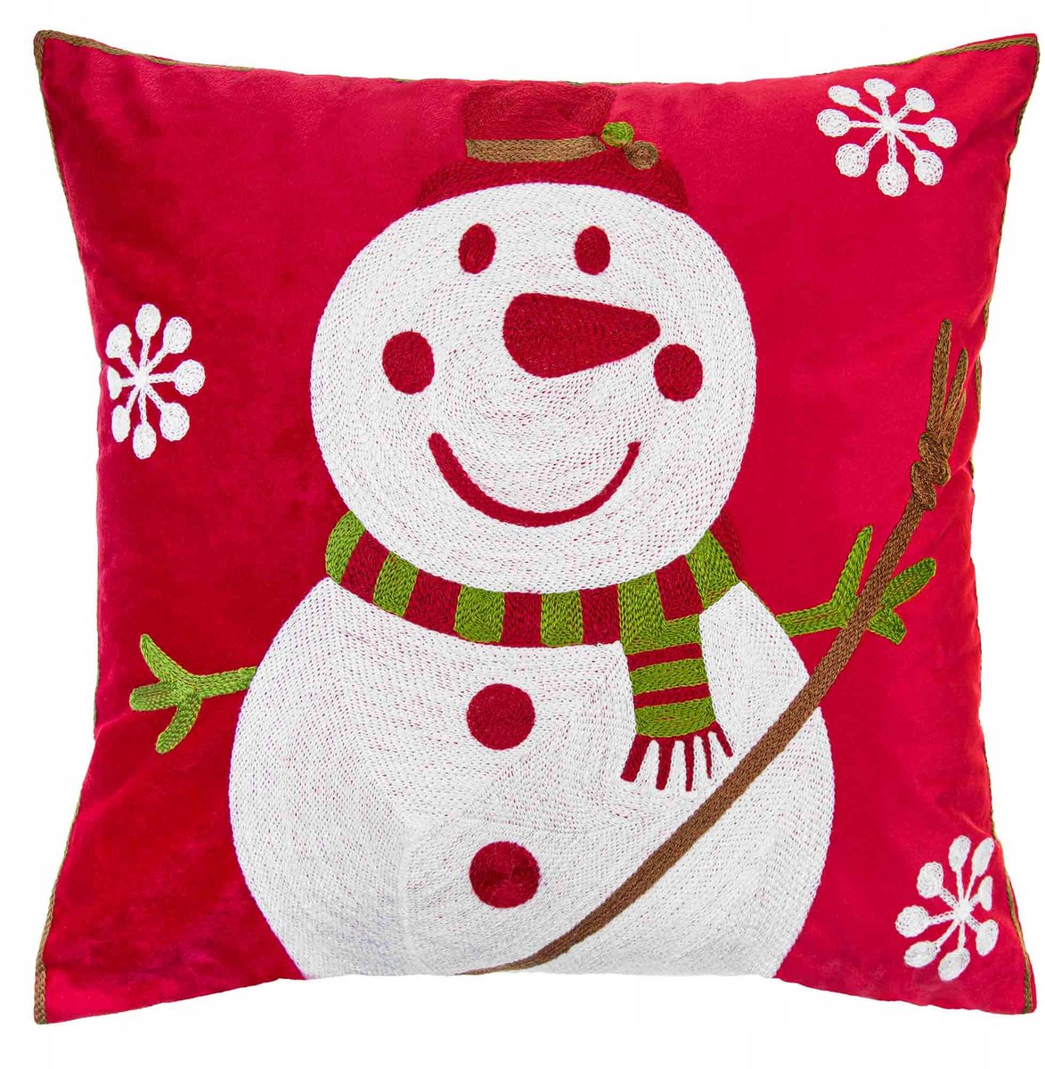 Kerst Kussenhoes Rood Wit Groen 45x45 cm - Zacht Velours