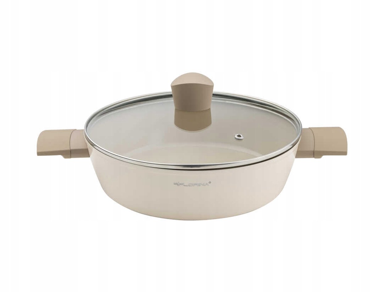 Florina Mokka Keramische Koekenpan 24 cm - 2.4L