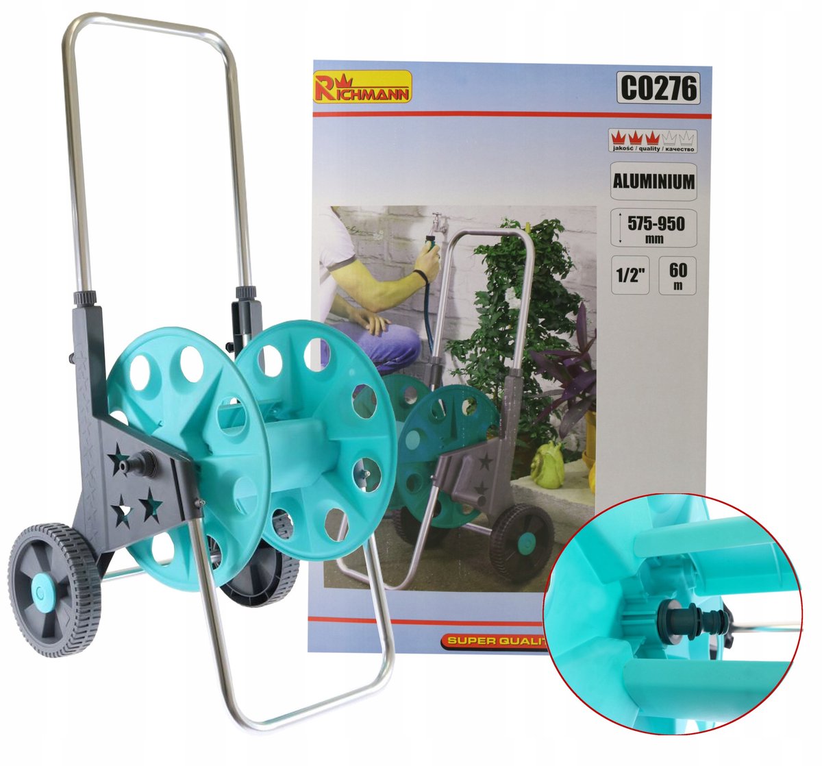 Tuinslanghaspel 1/2'' 60m Richmann C0276