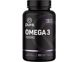 Pure. Omega-3 - 100 softgels - 1000mg - met vitamine E - EPA + DPA - vetzuren
